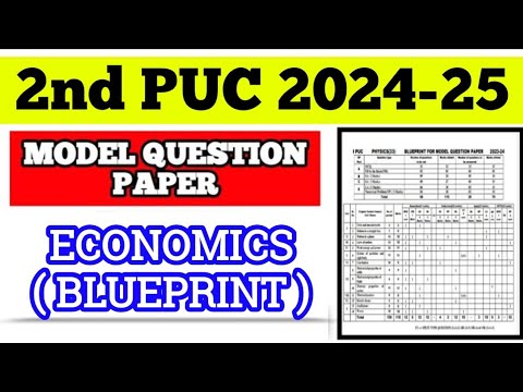 2nd PUC ECONOMICS BLUEPRINT 2024-25 #exam #economics #blueprint #karnataka