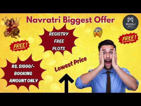 ♦ Big Navratri Offer ♦ Buy luxury plots without any registration fees with booking amount only 51000