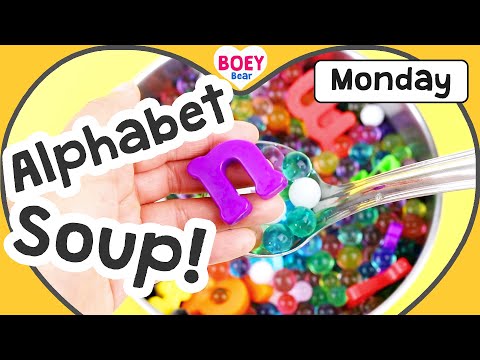 ALPHABET SOUP! Montessori Learning Videos, Phonics Letter Nn, Monday Circle Time, UK, Boey Bear