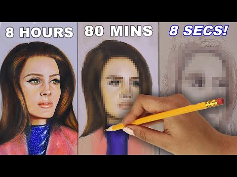 Drawing The Same Thing In 8 Hours, 80 Minutes & 8 Seconds! (i think i did good!!)