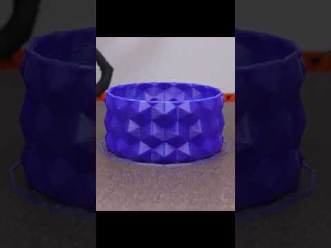 3D Printing timelapse Thingiverse vase Dark Blue PLA