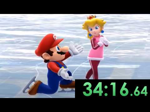 Let's Speedrun Mario & Sonic at the Olympic Winter Games (All Events/Very Hard)