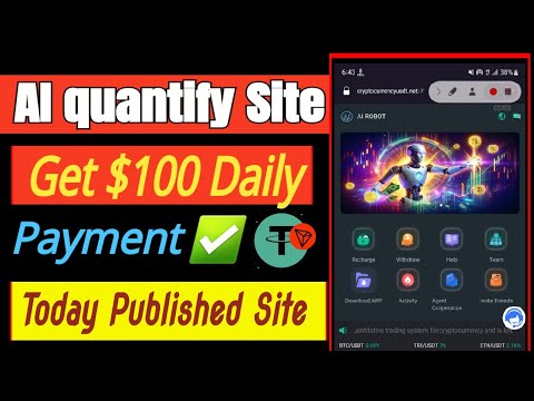 Make $100 Usdt daily with AI smart quantitative Site | Best Usdt Earning platform