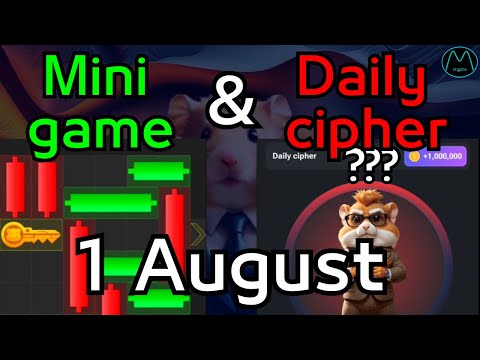 Hamster Kombat Mini Game & Daily cipher 1 August  (Puzzle Solved)