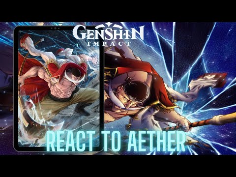 Genshin impact react to Aether as white beard | one piece Luffy gear 5| Straw hats | Gacha life 2