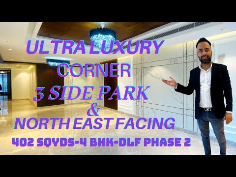 402 SQYDS | 4BHK | 3 SIDE PARK FACING | BUILDER FLOOR IN GURGAON | NE FACING #dlfphase2 #superluxury