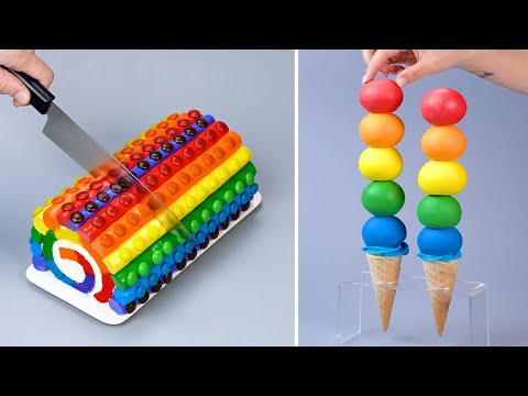 Best Rainbow Ice Cream 🌈 How To Make Chocolate Cake Decorating Recipe | Perfect Cake Ideas