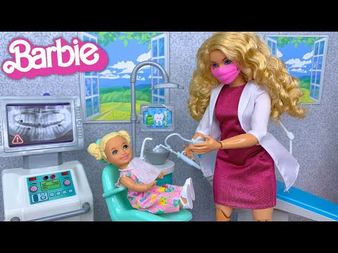 Barbie & Ken Doll Family Dentist Visit Story