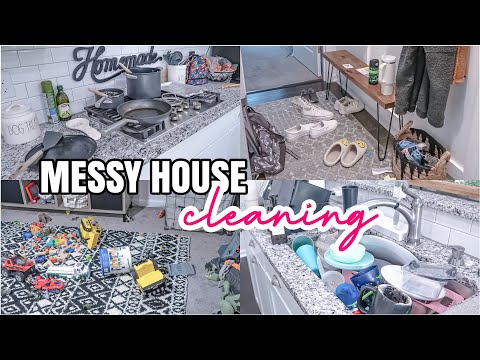 2 DAY MESSY HOUSE CLEANING! SPEED CLEANING MOTIVATION | REAL LIFE MESS