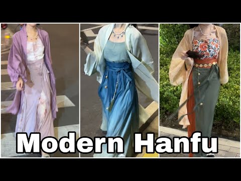 Modern Hanfu set汉服 漢服  [TikTok China] traditional dress