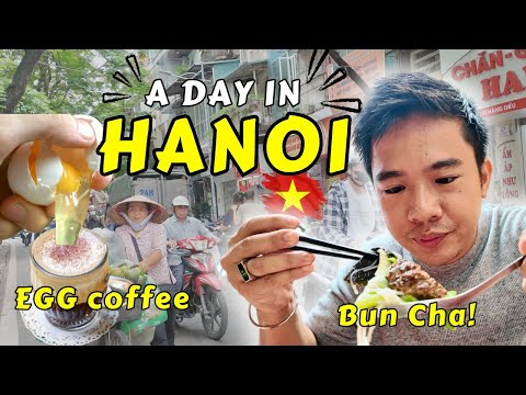 Trying the BEST Bun Cha & EGG COFFEE in VIETNAM today! 🇻🇳 ANG SARAP! 😍 | WanderJ