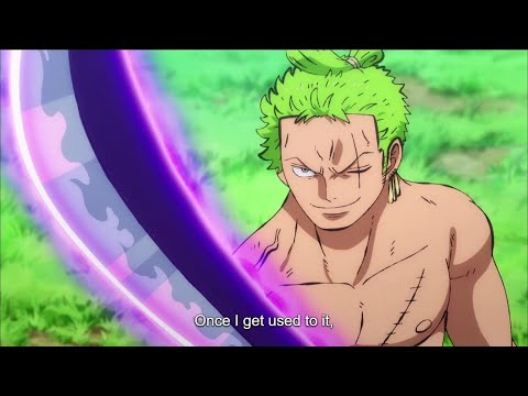 Zoro tries Enma for the first time and cuts off a cliff - One Piece badass moments