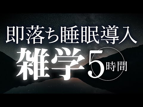 【睡眠導入】即落ち睡眠導入雑学5時間【合成音声】