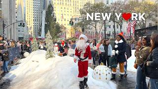 [4K]🇺🇸 New York City getting ready for Christmas🎄🧑‍🎄 Rockefeller Center, 5th & 6th Ave | Nov. 2024.