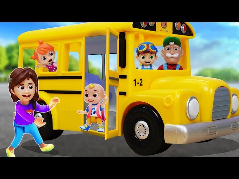 WHEELS ON THE BUS SONG | CoComelon Play with Toys & Nursery Rhymes & Kids Songs