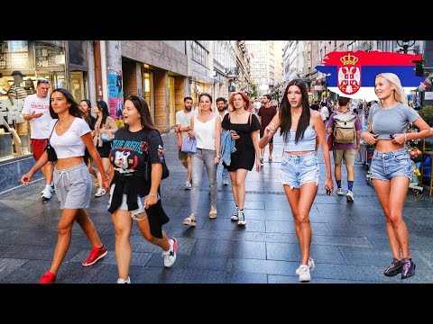 🔥 Belgrade Serbia Walking Tour 🔥 With Beautiful Serbian Girls 2024 4K HDR