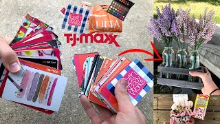 I FOUND 200+ GIFTCARDS WHILE DUMPSTER DIVING WITH MONEY! + WHAT I BOUGHT!!!