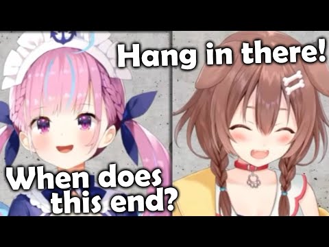 Korone And Aqua 1-on-1 Collab is So Awkward That It's FUNNY「HoloLive/EngSub」