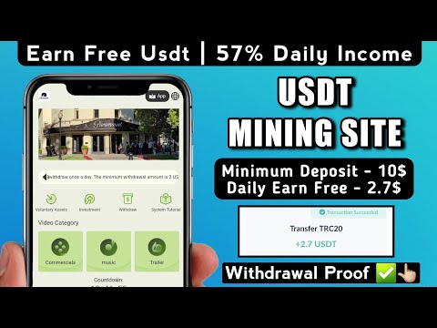 New Usdt Earning Site Usd Mining Site 2024 Best Investment Usdt Earning Website