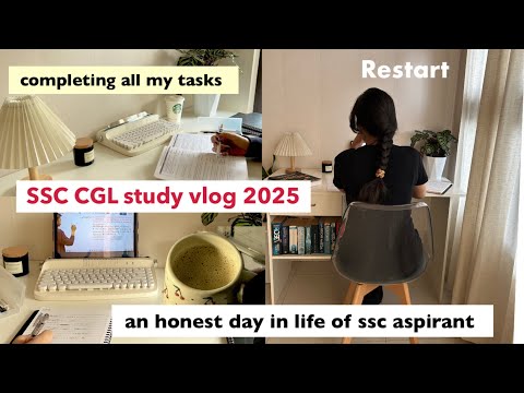 SSC CGL study vlog 2025 📖📚|an honest day in life of ssc aspirant ✨☘️ #cgl #cgl2025 #ssccgl