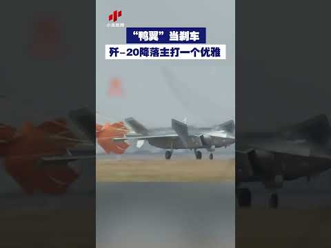 “鸭翼”当刹车 歼-20降落主打一个优雅 | CCTV中文 #shorts