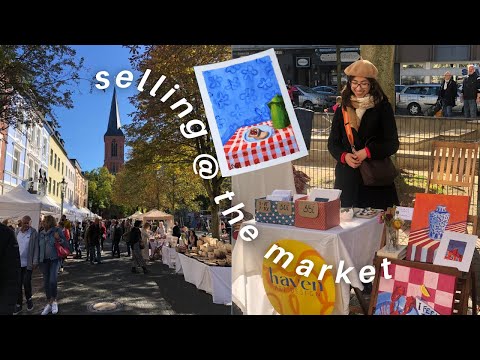 my first time as a seller at an art market! major impostor syndrome, I felt like a fraud..