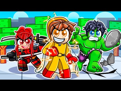 Having a SUPERHERO FAMILY in Strongest Battlegrounds!