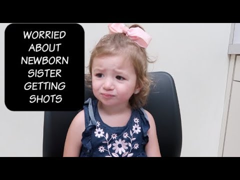 Big Sister Is Worried About Newborn Sister Getting Shots| Baby's First DR Appt