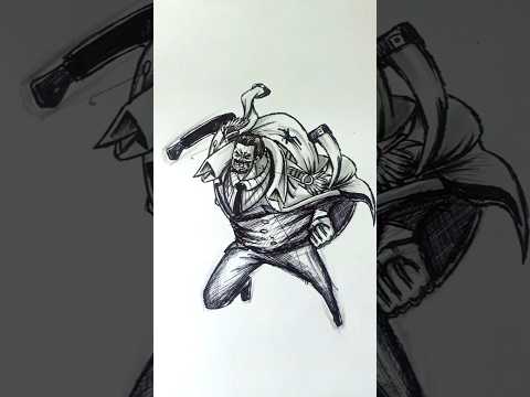 Speed Drawing Stick-man Garp 😳//#anime #drawing #shorts