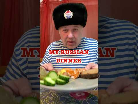 My Russian Dinner #crazyrussiandad #russianfood #russia #russian #smokedfish #cucumber #bread