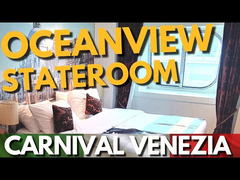 Carnival Venezia Oceanview Stateroom Tour,  2228