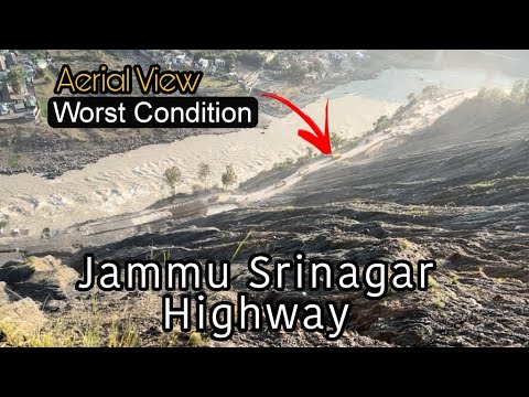 AERIAL VIEW JAMMU KASHMIR HIGHWAY | WORST ROAD CONDITION | NH44 | SRINAGAR ROAD | CUT & COVER TUNNEL