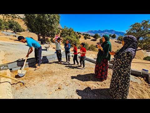 Nomadic life: nomadic routine: dance of nomadic children in the mountains