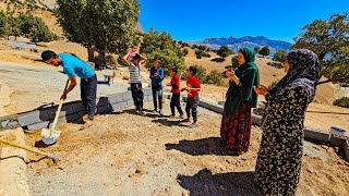 Nomadic life: nomadic routine: dance of nomadic children in the mountains