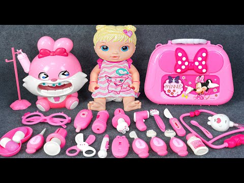 62 Minutes Satisfying with Unboxing Pink Bunny Doctor Playset, Dentist Toys Kit | Tiny Toys Unboxing