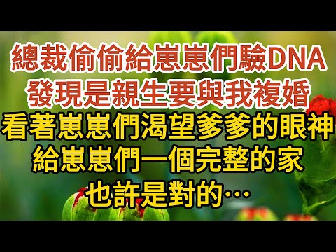 《隱藏孕肚離婚》第04集：總裁偷偷給崽崽們驗了兩次DNA，發現是親生要與我複婚，看著崽崽們渴望爹爹的眼神，給崽崽們一個完整的家，也許是對的……#戀愛#婚姻#情感 #愛情#甜寵#故事#小說#霸總