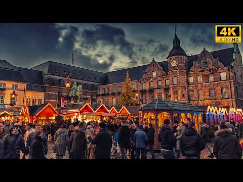 🇩🇪 Düsseldorf Germany 🎄 Christmas Market Walk 2023✨4K HDR Walking Tour