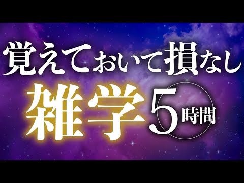 【睡眠導入】覚えておいて損なし雑学5時間【合成音声】