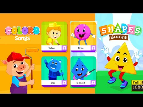 Learn Colors & Shapes | Learning Video for Toddlers and Kids