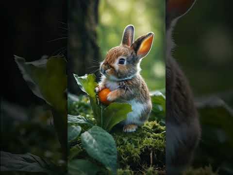 Cute Tiny bunny eating nuts 🥜#trending #shortsfeed #nature #creative #youtubeshorts