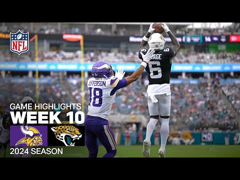 Minnesota Vikings vs. Jacksonville Jaguars Game Highlights | NFL 2024 Season Week 10