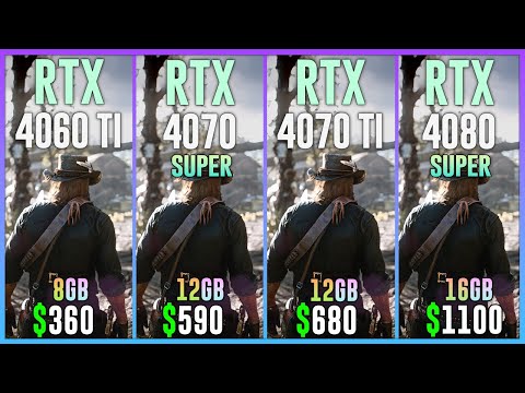 RTX 4060 TI vs RTX 4070 SUPER vs RTX 4070 TI vs RTX 4080 SUPER - Test in 20 Games