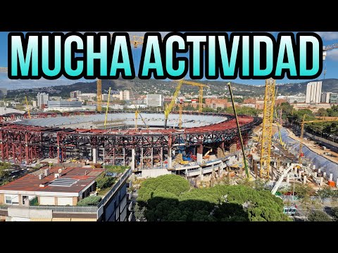 🔴OBRAS CAMP NOU (30 de Septiembre)⚠️ Cerrando la estructura  de tribuna