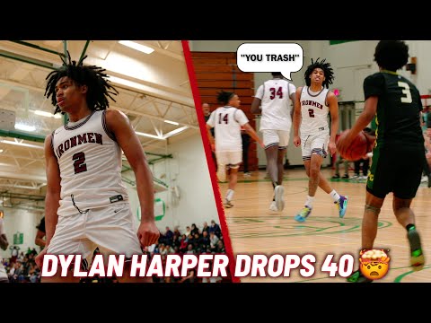 “YOU TRASH” DYLAN HARPER DROPS 40 vs ROSELLE CATHOLIC 😈‼️