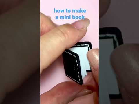 how to make a mini book【ミニチュアDIY】本革手帳　作り方は概要欄から #shorts