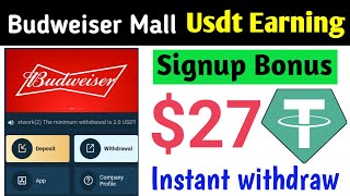 Budweiser Mall New Usdt Earning Platform || Best Usdt Shopping Site 2023 #usdtshoppingsite #usdt