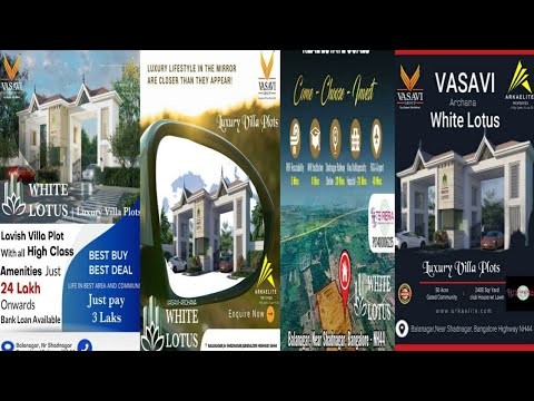 white Lotus | Luxury Villa Plot's | High Class Amenities | Balanagar | Bangalore Highway