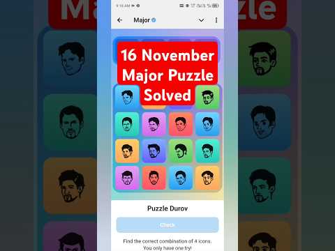 16 November Major Puzzle Solved | Major Puzzle