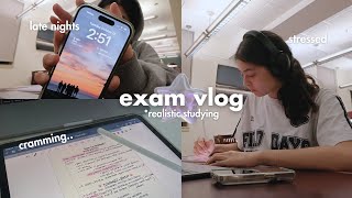 REALISTIC EXAM STUDY VLOG AT UCLA 🎧 library studying, cramming, productive, no sleep, stressed