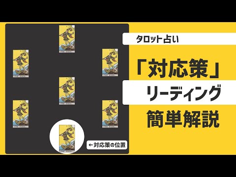 【初級タロット講座】解釈が難しいカードのリーディング方法【対応策の位置】